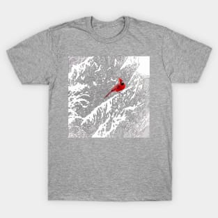 Red Cardinal in Winter T-Shirt